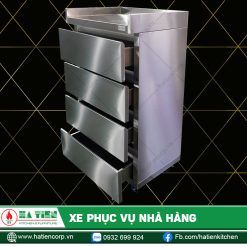 Xe đẩy phục vụ nhà hàng - Xe đẩy inox phục vụ thức ăn