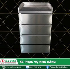 Xe đẩy phục vụ nhà hàng - Xe đẩy inox phục vụ thức ăn