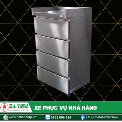 Xe đẩy phục vụ nhà hàng - Xe đẩy inox phục vụ thức ăn