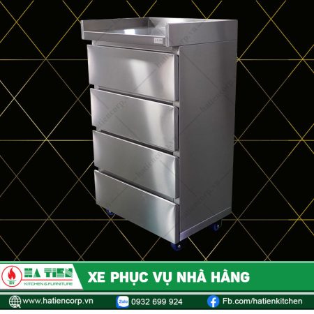 Xe đẩy phục vụ nhà hàng - Xe đẩy inox phục vụ thức ăn
