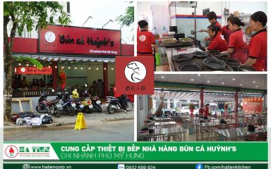Hatiencorp cung cấp thiết bị nhà hàng cho Bún Cá Huỳnh's quận 7