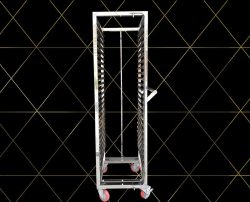 Xe Đẩy Khay Cơm Inox - Xe Đẩy Khay Không Cửa