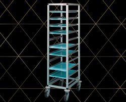 Xe đẩy khay inox - Xe đẩy khay 1 ngăn