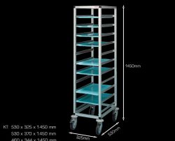 Xe đẩy khay inox - Xe đẩy khay 1 ngăn