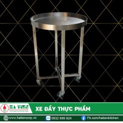 Xe đẩy thực phẩm inox Hà Tiên - Xe đẩy inox dạng ghế