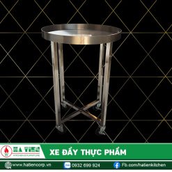 Xe đẩy thực phẩm inox Hà Tiên - Xe đẩy inox dạng ghế