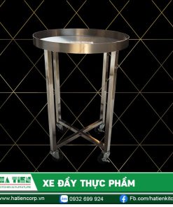 Xe đẩy thực phẩm inox Hà Tiên - Xe đẩy inox dạng ghế