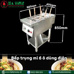 bếp trụng mì inox công nghiệp