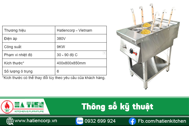 bếp trụng mì inox công nghiệp 4