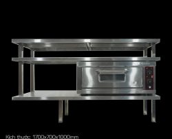 Kệ Để Lò Nướng Inox - Kệ Phẳng 3 Tầng Để Bàn