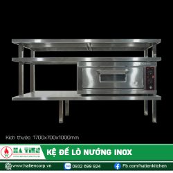 Kệ Để Lò Nướng Inox - Kệ Phẳng 3 Tầng Để Bàn