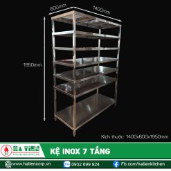 Kích thước Kệ Inox 7 tầng Hà Tiên