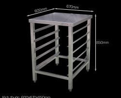 Kệ Lò Nướng Inox Cao Cấp Hà Tiên - Kệ Để Lò Nướng Có Ngăn Chứa Khay