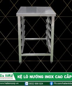 Kệ Lò Nướng Inox Cao Cấp Hà Tiên - Kệ Để Lò Nướng Có Ngăn Chứa Khay