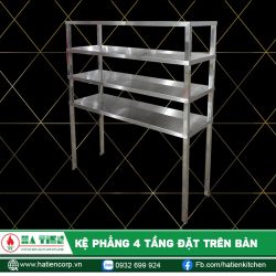 Kệ Phẳng 4 Tầng Đặt Trên Bàn