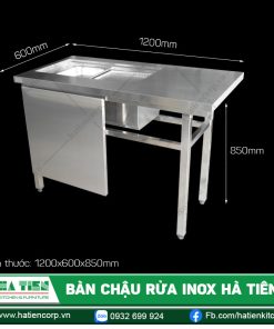 Bàn Chậu Rửa Inox Thông Minh Hà Tiên - Chậu Rửa Inox Hiện Đại