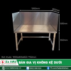 Bàn Gia Vị Không Kệ Dưới