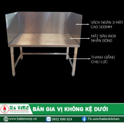Bàn Gia Vị Không Kệ Dưới