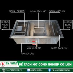 Bể Tách Mỡ Công Nghiệp Inox Cỡ Lớn