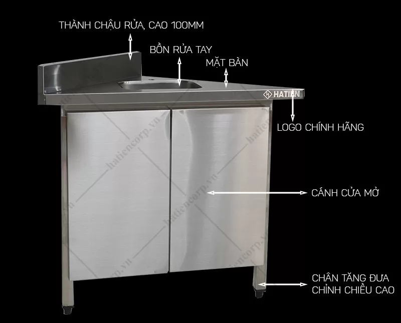 Bồn Rửa Tay Inox Hà Tiên - Bồn Rửa Tay Sản Xuất Theo Yêu Cầu