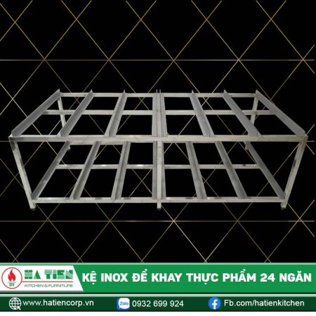 Kệ inox để khay thực phẩm 24 Ngăn