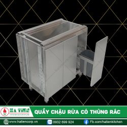 Quầy Chậu Rửa Có Thùng Rác Hà Tiên - Chậu Rửa Inox Quầy Bar