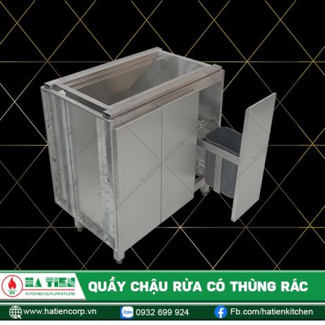 Quầy Chậu Rửa Có Thùng Rác Hà Tiên - Chậu Rửa Inox Quầy Bar