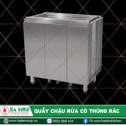 Quầy Chậu Rửa Có Thùng Rác Hà Tiên - Chậu Rửa Inox Quầy Bar