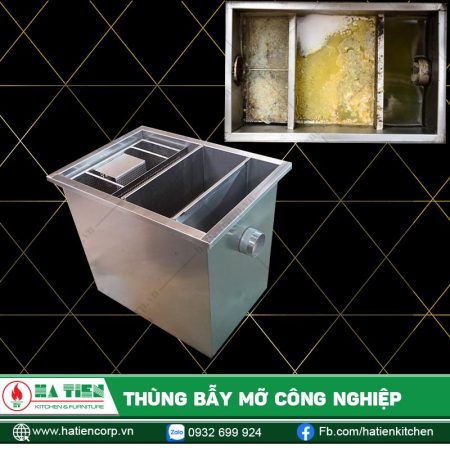 Thùng Bẫy Mỡ Inox Công Nghiệp Hiện Đại - Bể Tách Mỡ Nhà Hàng