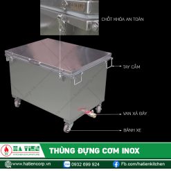 Thùng Đựng Cơm Inox - Thùng Đựng Cơm Canh Công Nghiệp