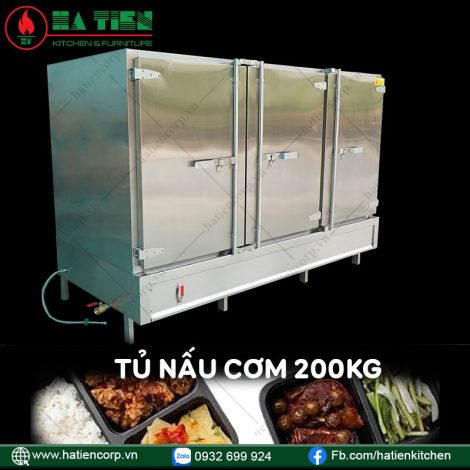 Tủ nấu cơm 200kg Hà Tiên