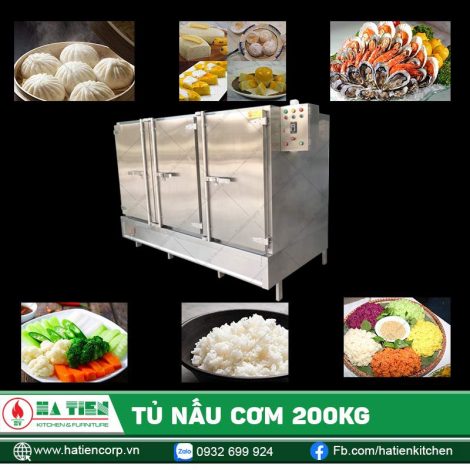 Tủ nấu cơm 200kg Hà Tiên