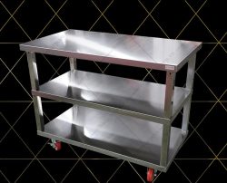 Bàn Inox 304 Có Bánh Xe Và 02 Kệ Dưới