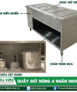 Cấu tạo chính của quầy giữ nóng