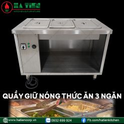 Quầy Giữ Nóng Thức Ăn 3 Ngăn