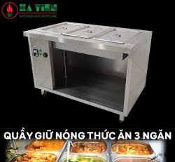 Quầy Giữ Nóng Thức Ăn 3 Ngăn