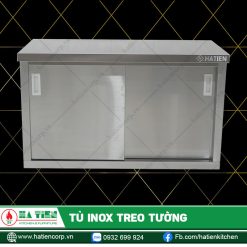 Tủ Inox Treo Tường - Tủ Treo Tường Cửa Lùa Một Kệ Giữa