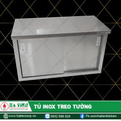 Tủ Inox Treo Tường - Tủ Treo Tường Cửa Lùa Một Kệ Giữa