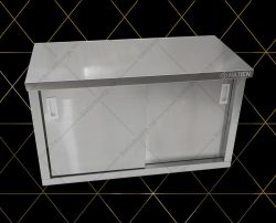 Tủ Inox Treo Tường - Tủ Treo Tường Cửa Lùa Một Kệ Giữa