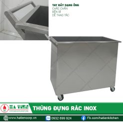 Tay đẩy thùng rác inox Hà Tiên