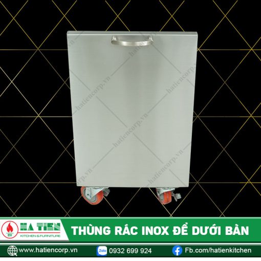 Thùng Rác Inox Để Dưới Bàn - Thùng Inox Đựng Rác Nhà Hàng - Ảnh 2