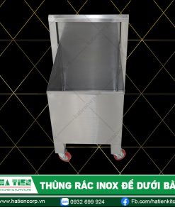 Thùng rác inox để dưới bàn