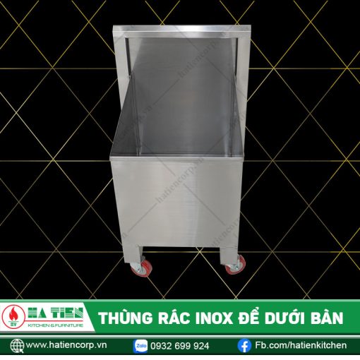 Thùng rác inox để dưới bàn