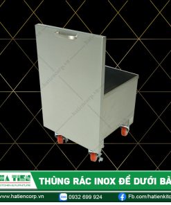 Thùng rác inox để dưới bàn