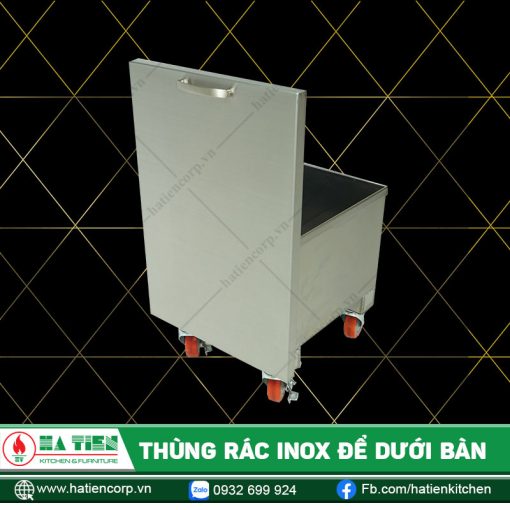 Thùng rác inox để dưới bàn