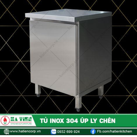 Tủ Inox 304 Úp Ly Chén - Quầy Úp Ly Inox