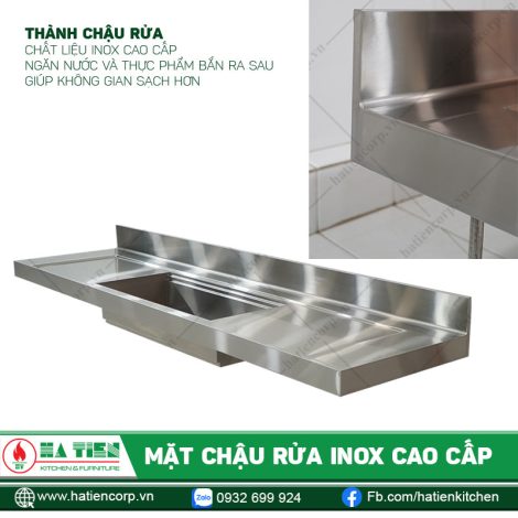 Thành chậu rửa inox cao cấp