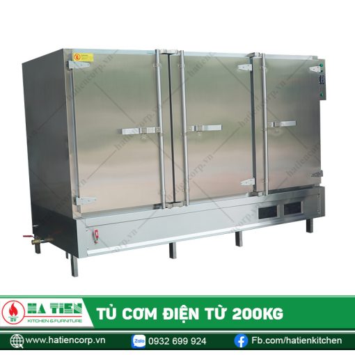 Tủ có dung tích lớn, có thể nấu đến 200kg trong vòng 60-70 phút