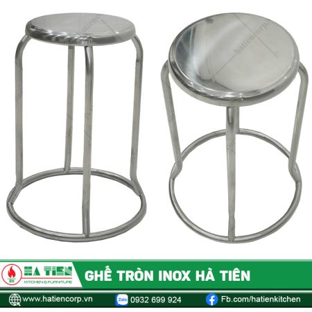 Ghế Tròn Inox Hà Tiên – Ghế Đôn Inox Không Tựa Lưng - hình 2
