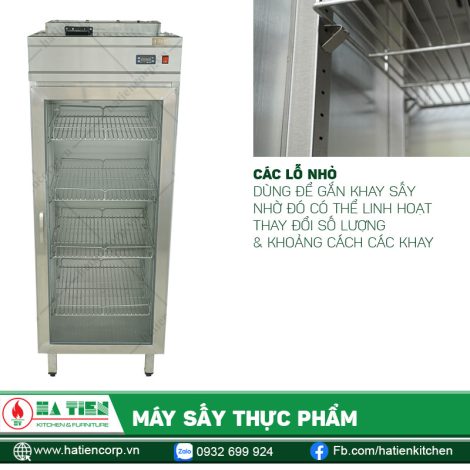 Lỗ điều chỉnh vị trí khay